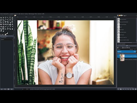 Gimp 2.10.14 Lernvideo: Hintergrund leuchten lassen – Lokalen Kontrast erzeugen!