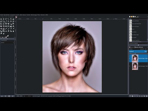 Gimp 2.10.14 Lernvideo: Wie man Konturen eines Porträts verbessern kann!